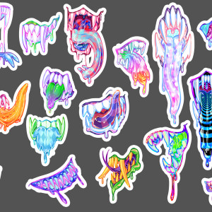 Monster Maw Stickers [Regular and Holographic]