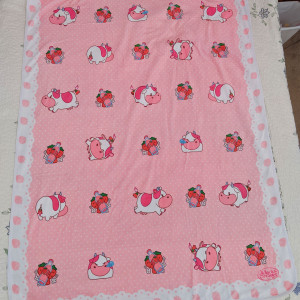 Strawberry Milk Cow Blanket