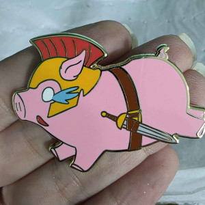 Piggy Soldier Enamel Pin